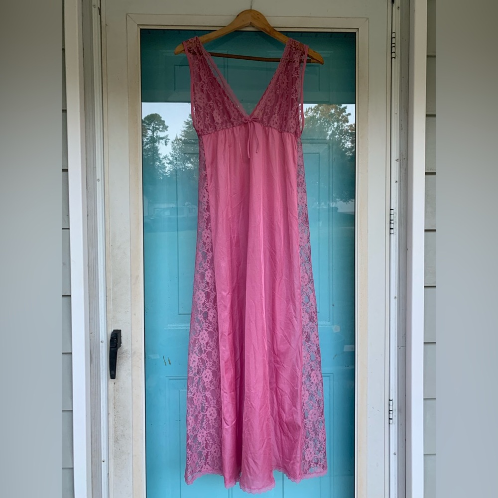 Vintage lace see thru night gown